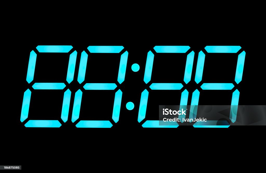 LCD digital clock numbers A photograph of real digital LCD clock diode. Fully customizable - you can make any number you want by deleting the parts! Isolated on 100% black.Processed in 16bit color mode.You may also like: Countdown Stock Photo