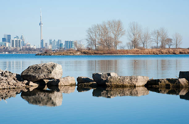 Looking towards Downtown Burlington from Burlington Beach in the Wintertime