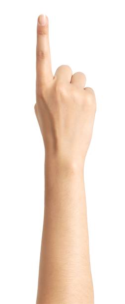 Arm and hand with index finger pointing