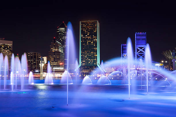 istock Jacksonville Florida skyline at night 186875938