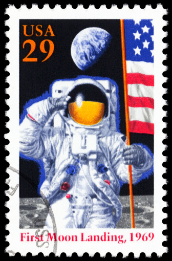 Cancelled Stamp From The United States: First Moon Landing.