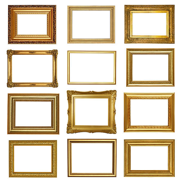 istock Set 6 Of Antique Gold Frames 186876774