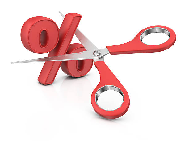 istock SALE - Percentage Sign and Scissors 186876945