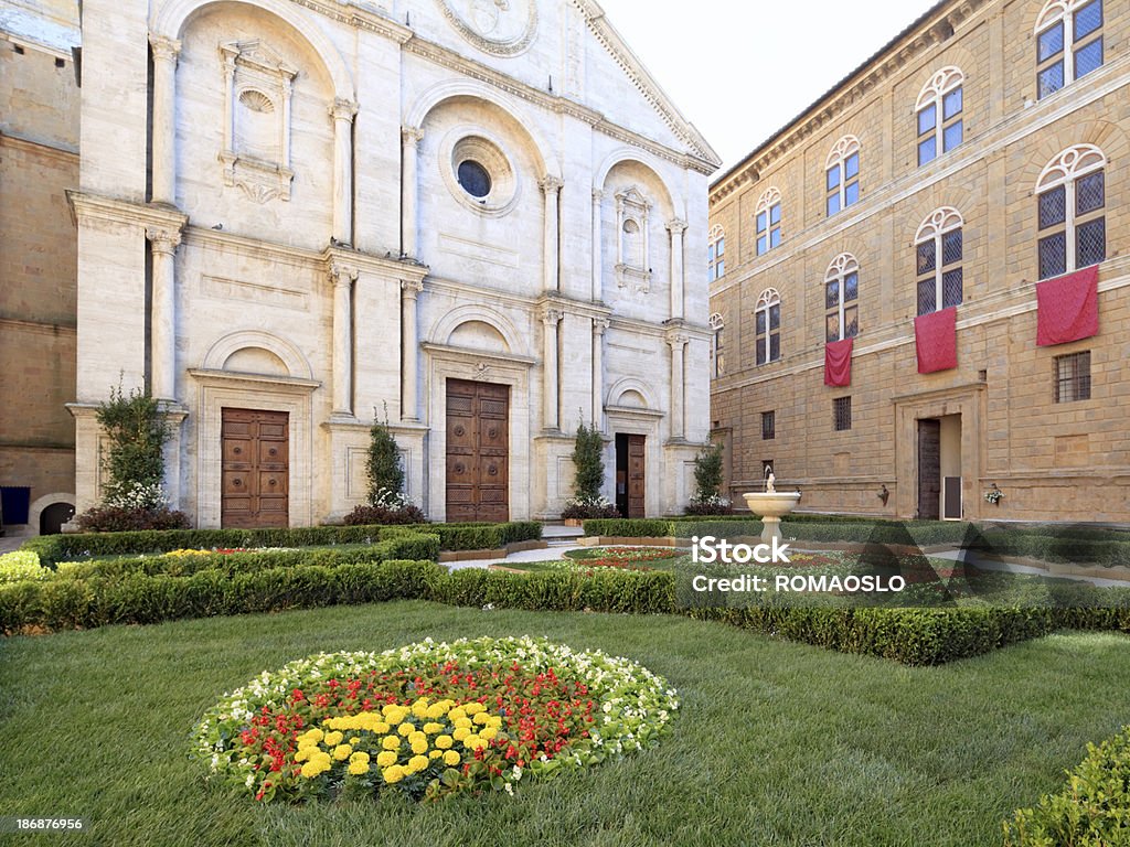 Pienza Cattedrale, Palazzo Piccolomini, Toscana, Italia - Foto stock royalty-free di Pienza