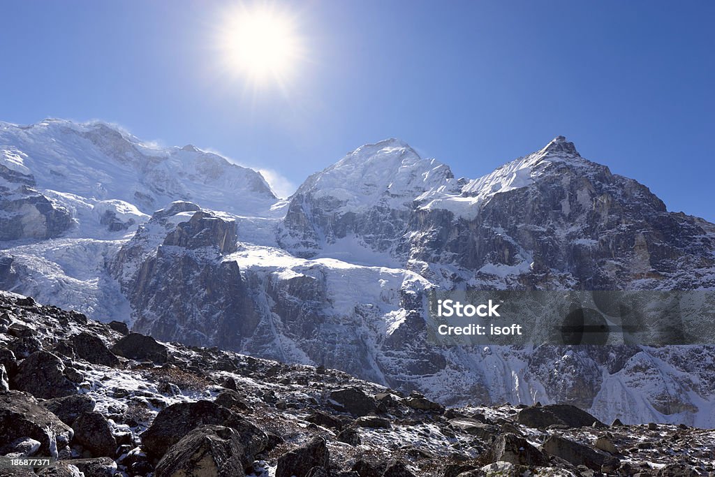 Kanchenjunga.  Everest circuito.  Nepal motivazioni - Foto stock royalty-free di Ama Dablam