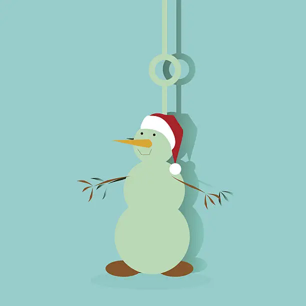 Vector illustration of illustration of snowman