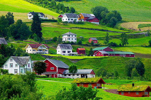 istock Typical norweigan village 186878720