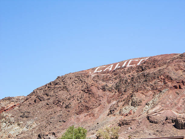 istock Calico text written on the rock above ghost town 186878772