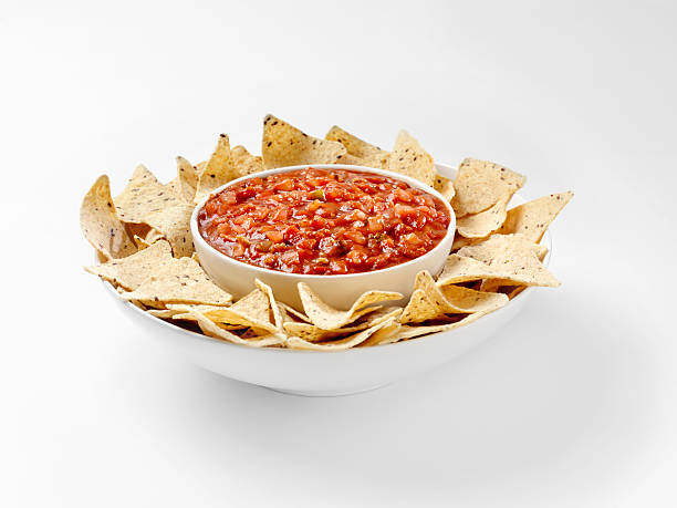 istock Multigrain Tortillia Chips with Chunky Salsa 186879662
