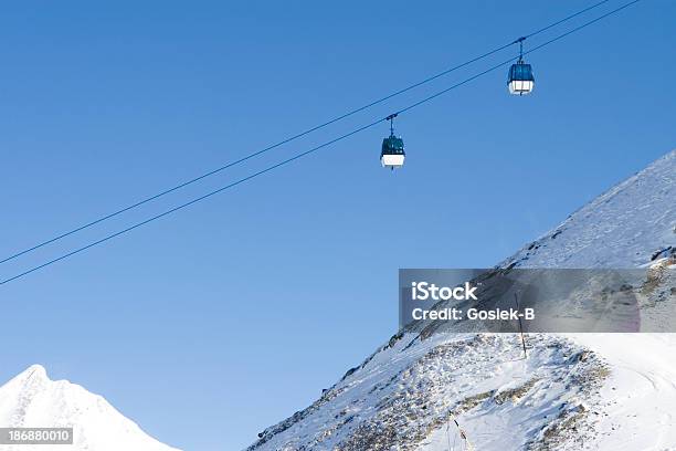 Mountain Alps Gondola Stock Photo - Download Image Now - Clear Sky, Day, European Alps