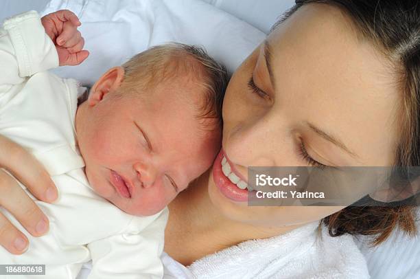 Mom And Newborn Stock Photo - Download Image Now - Hospital, New, Adult