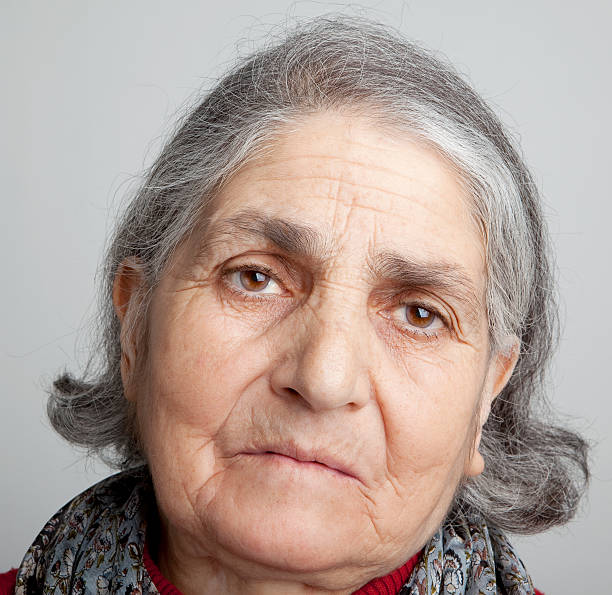 istock Sad senior woman 186881140