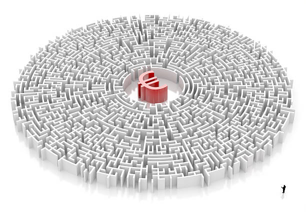 istock Labyrinth with EURO symbol 186881210