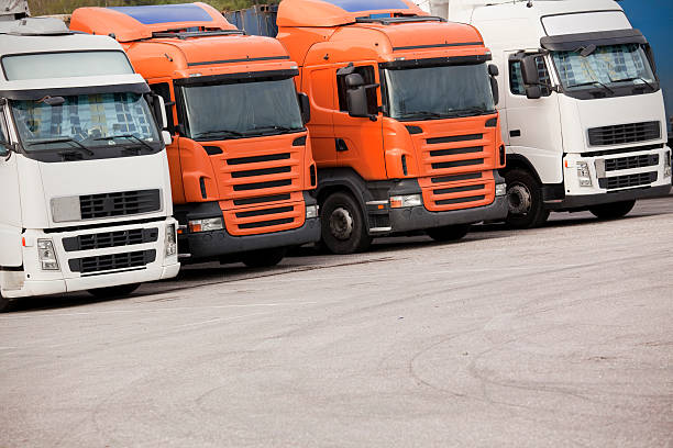 istock Row of trucks 186881539