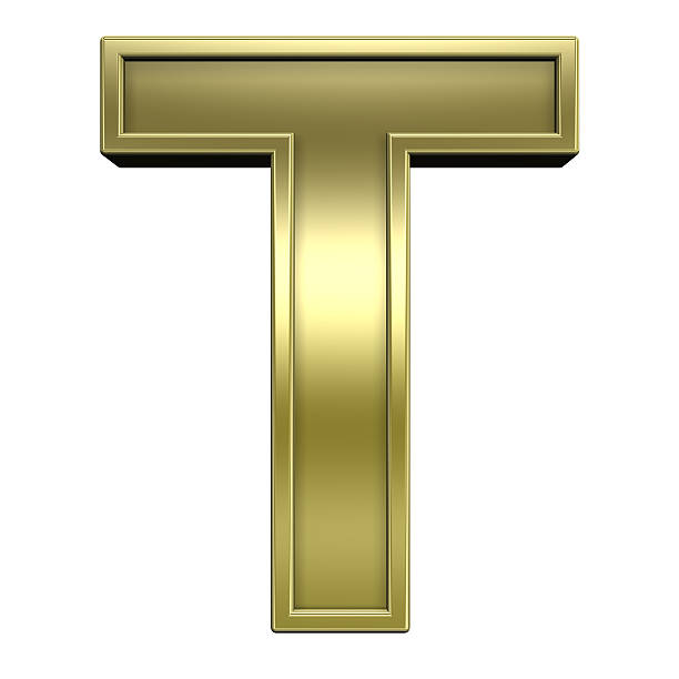 istock One letter from shiny gold with frame alphabet set 186881723