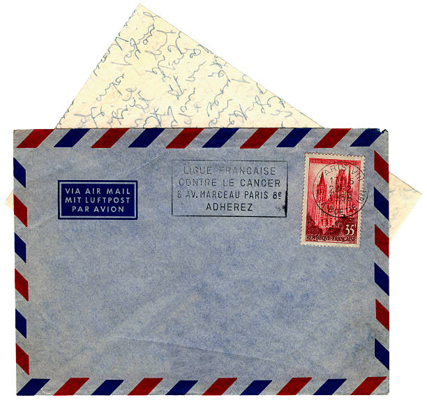 Letter and envelope from Paris, France, 1958
