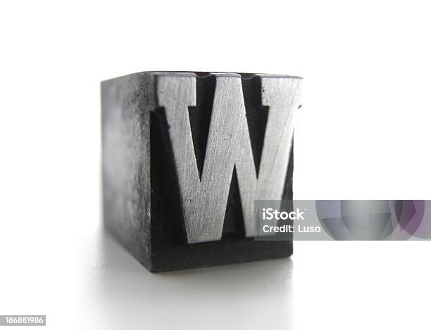 W Letterpress Stock Photo - Download Image Now - Art, Arts Culture and Entertainment, Block Shape