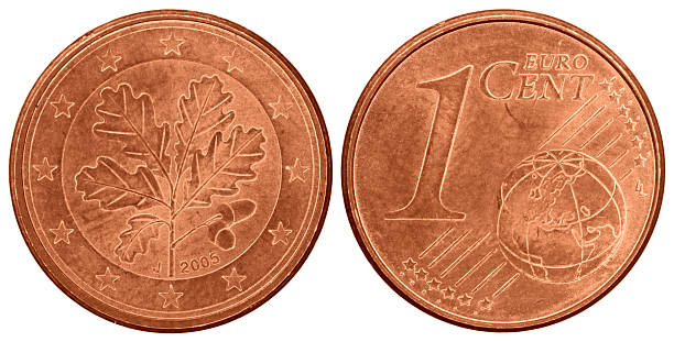 istock Euro Cent Coin on white background 186882027
