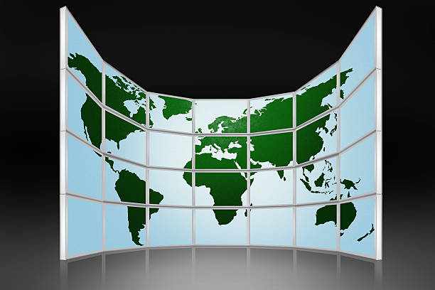 istock Multi-Screen View of the Earth 186882092