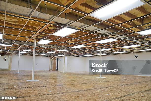 Office Space Being Remodeled Stock Photo - Download Image Now - Office, Insulation, Renovation