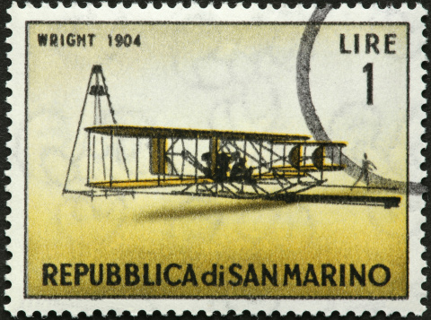 Wright flyer vintage airplane