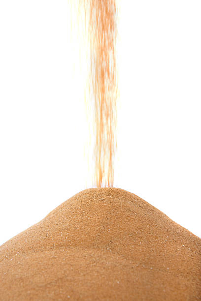 pile of sand from Sahara Africa. White background. Motion blur.
