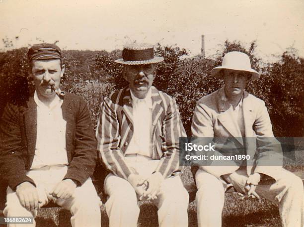 Three Friends Vintage Photograph Stock Photo - Download Image Now - 19th Century, 19th Century Style, 20th Century
