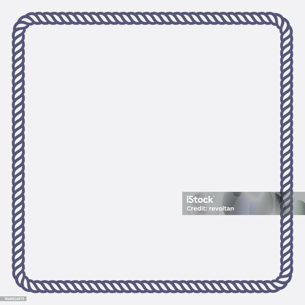 Beach Rope Square Square Rope Border Frame Stock Illustration - Download Image Now ...