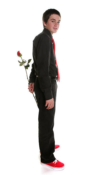 istock Teen Boy Hdng Rose 186882833