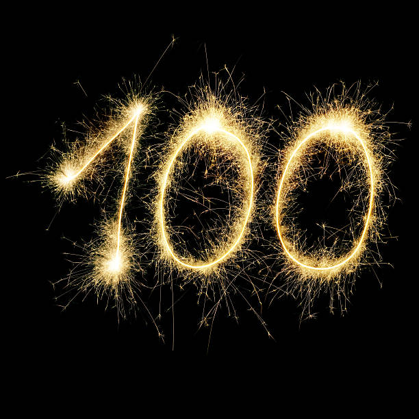 istock Sparkling Celebration Number Hundred 186883026