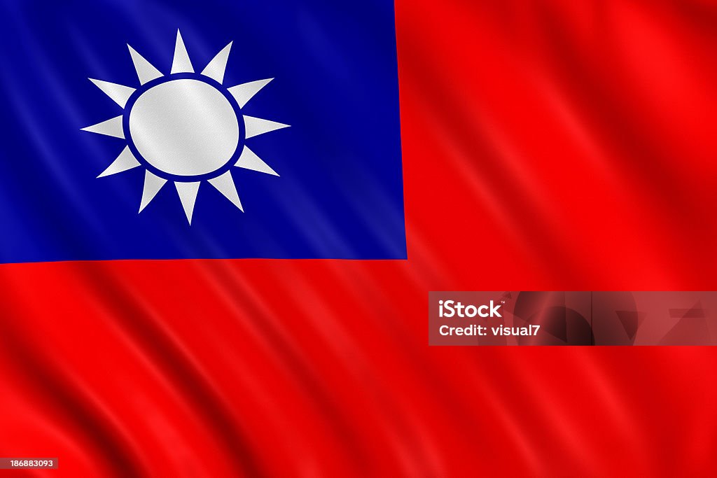 마셜제도 플래깅 - 로열티 프리 대만 국기 스톡 사진