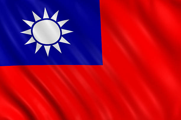 taiwan flag stock photo