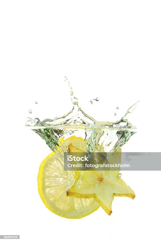 lime fresco e frutta spruzzi d'acqua stelle - Foto stock royalty-free di Acqua