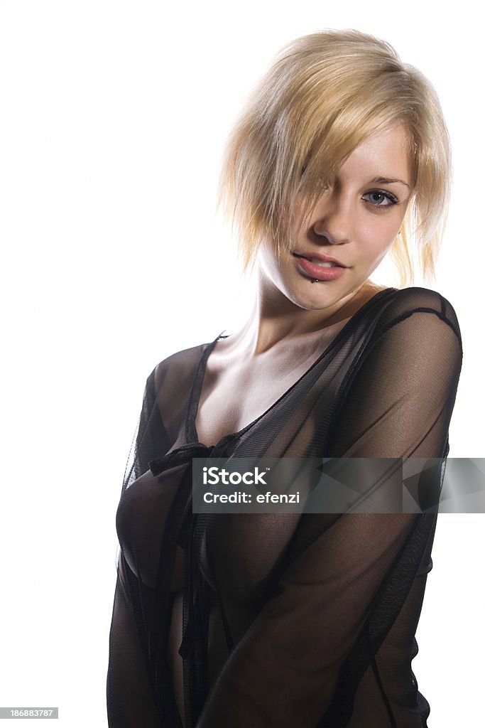 Jovem mulher em uma blusa transparente - Royalty-free 20-29 Anos Foto de stock