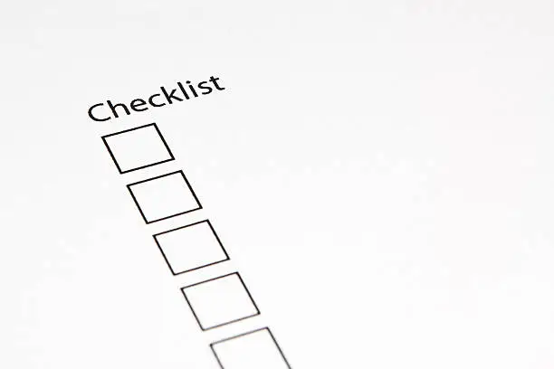 Photo of Blank Checklist