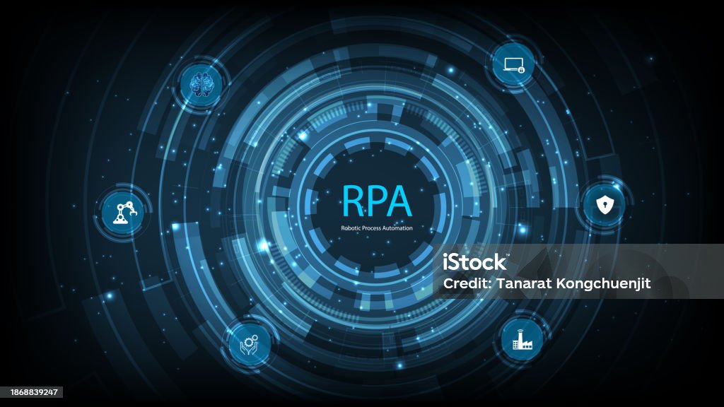 Robotic Automation Graphix Robotic Process Automation Concept Business Machines Technology With ...