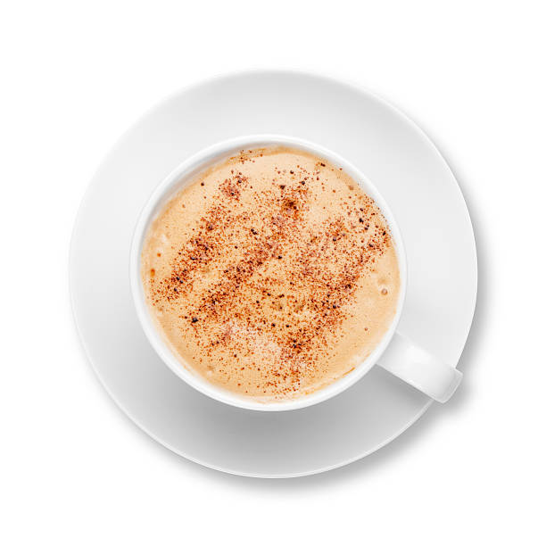 istock Cappuccino coffee in a white cup with saucer 186885371