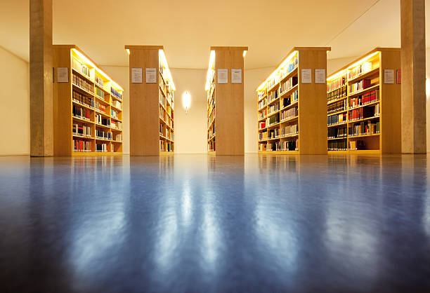 istock Bookshelves at the library 186885423