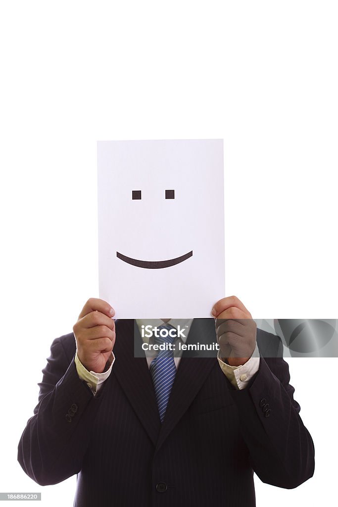 Geschäftsmann mit smiley-Gesicht - Lizenzfrei Ausdrucken Stock-Foto