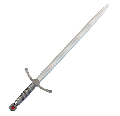 Sword. Digitally Generated Image isolated on white background