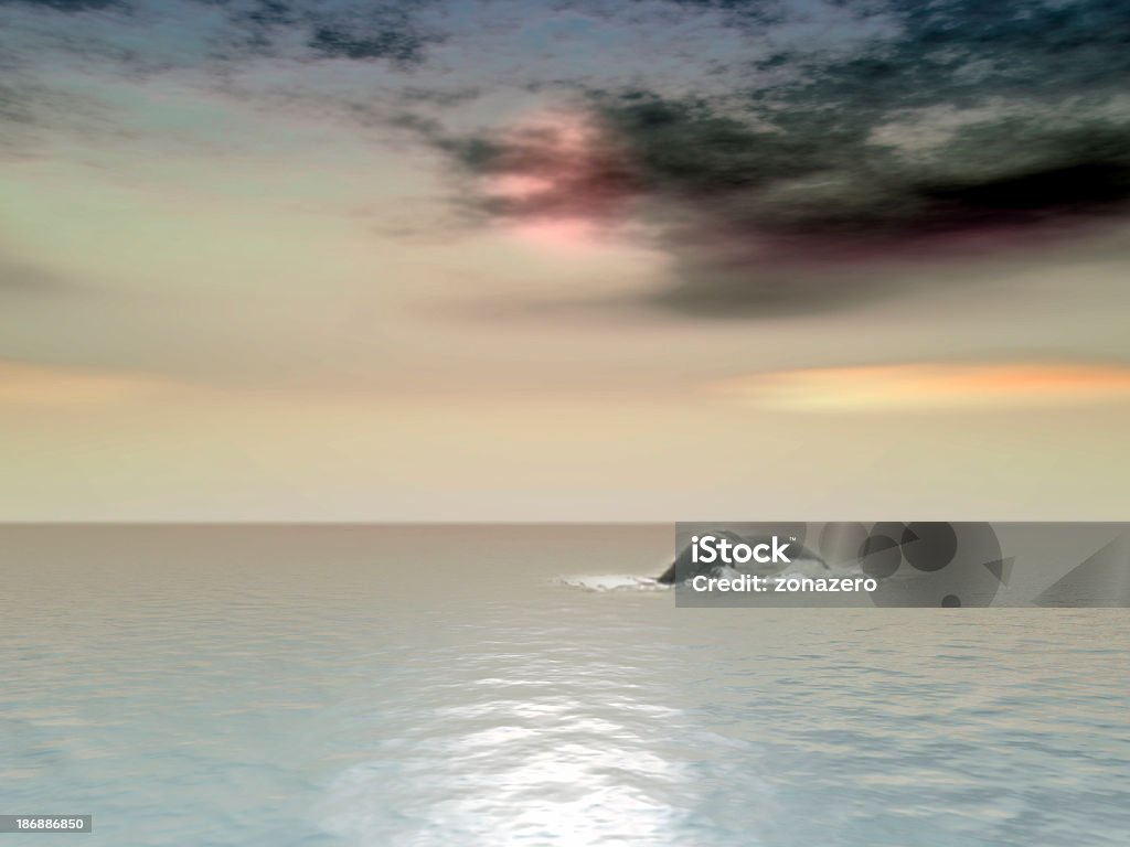 Ballena Virtual en al mar - Foto de stock de Agua libre de derechos