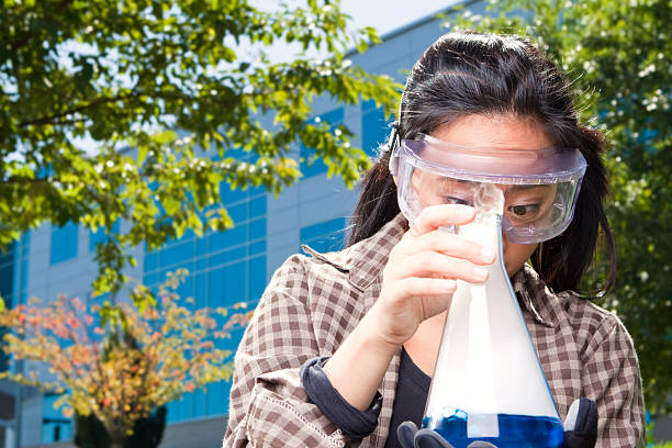 Young Asian Scientist Girl stock photo