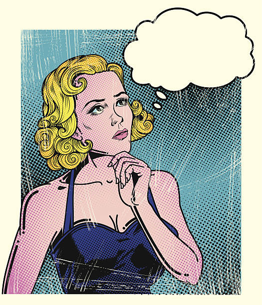 illustrations, cliparts, dessins animés et icônes de pop art femme bien - comic book cartoon women retro revival