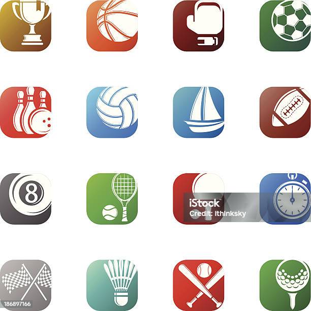 Sport Ikona - Stockowe grafiki wektorowe i więcej obrazów Badminton - sport - Badminton - sport, Boks - sport, Bowling