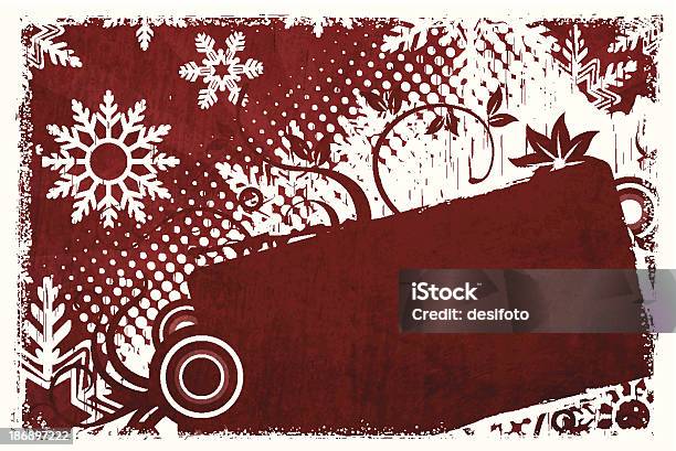 Grunge Vector Fundo De Natal - Arte vetorial de stock e mais imagens de Abstrato - Abstrato, Acabado, Antigo