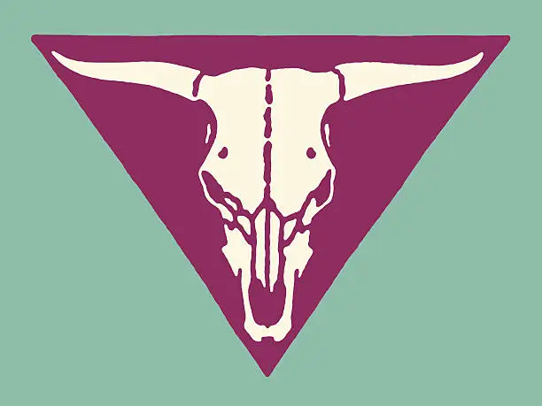 Vector illustration of Steer Skull