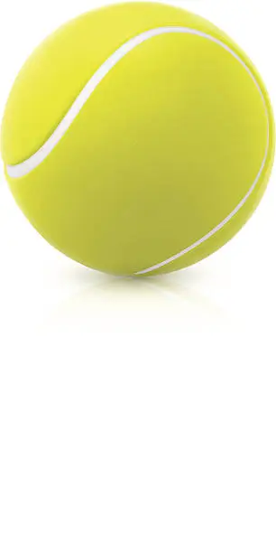 Vector illustration of An image of a green round tennis ball