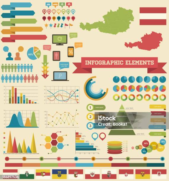 Éléments Infographiquesautriche Vecteurs libres de droits et plus d'images vectorielles de Abstrait - Abstrait, Affaires, Affaires internationales