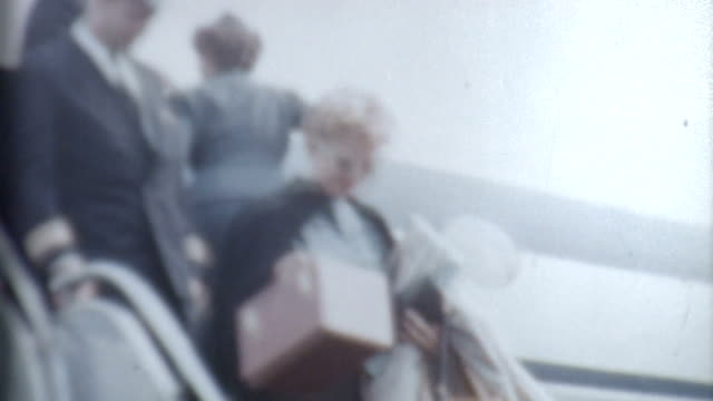 Woman Disembarks 1950's