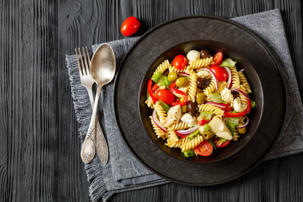 istock fusilli salad with mozzarella, veggies in a bowl 1869019100